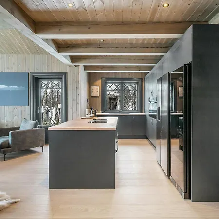 Modern Log For Whole Family At Casa vacanze Geilo