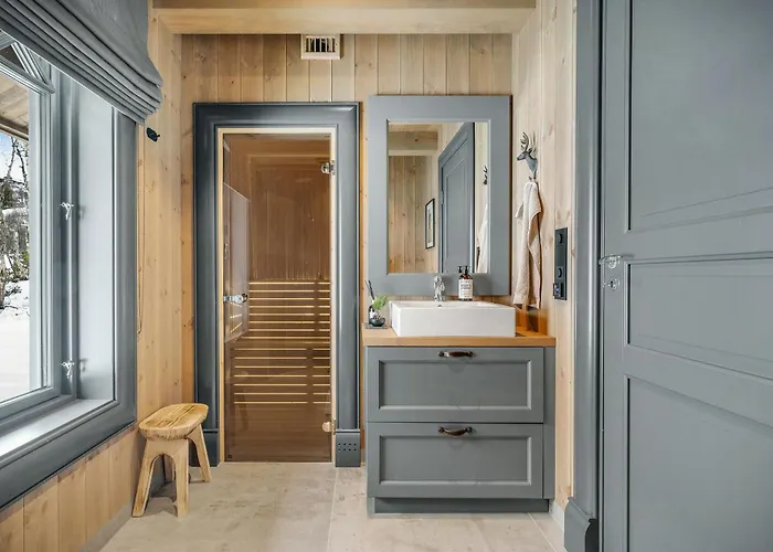 בית נופש Modern Log For Whole Family At *